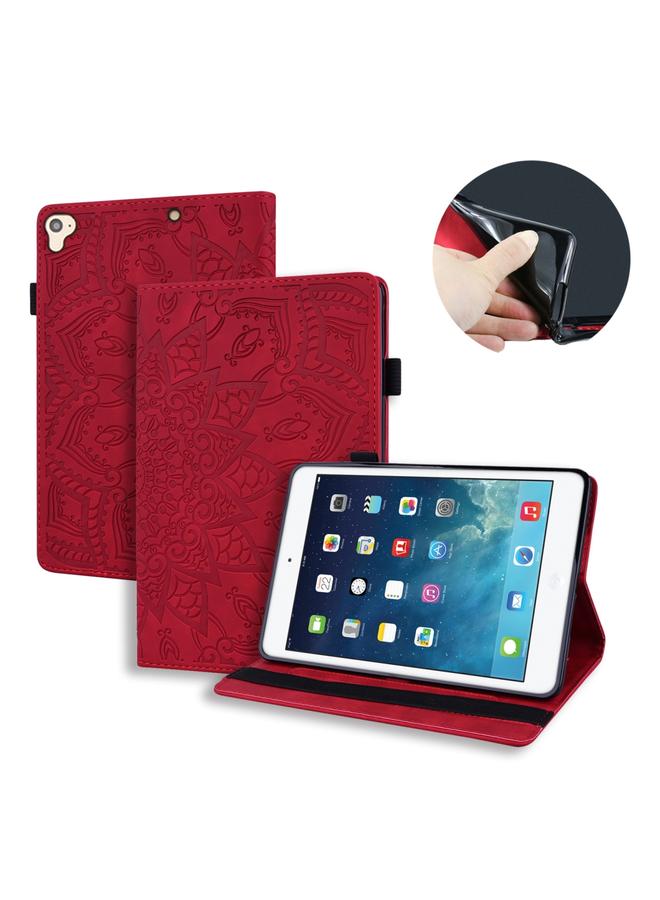 Zaboon Case For iPad Pro 9.7 inch Calf Pattern Double Folding Design Embossed Leather Case with Holder & Card Slots & Pen Slot & Elastic Band - Image 1