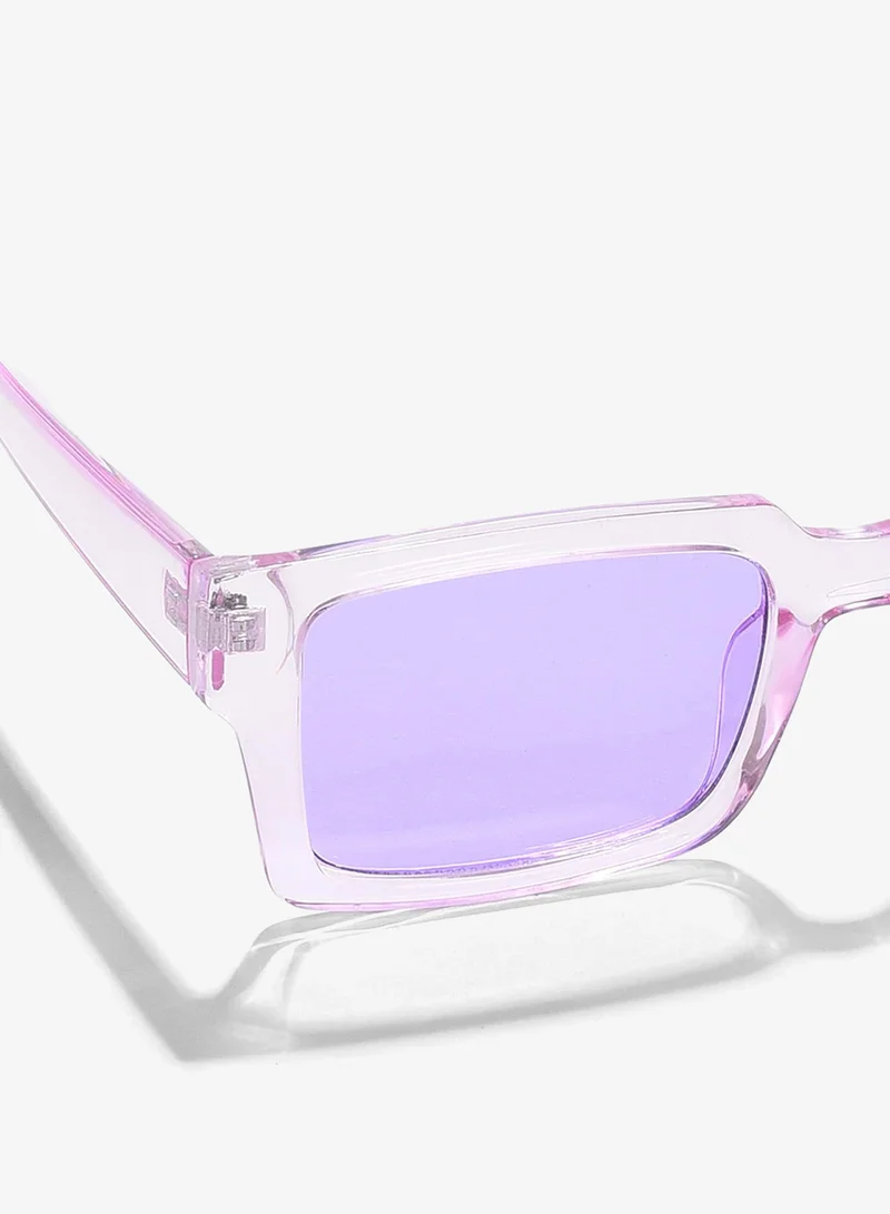 Haute Sauce Purple Lens Purple Rectangle Sunglasses