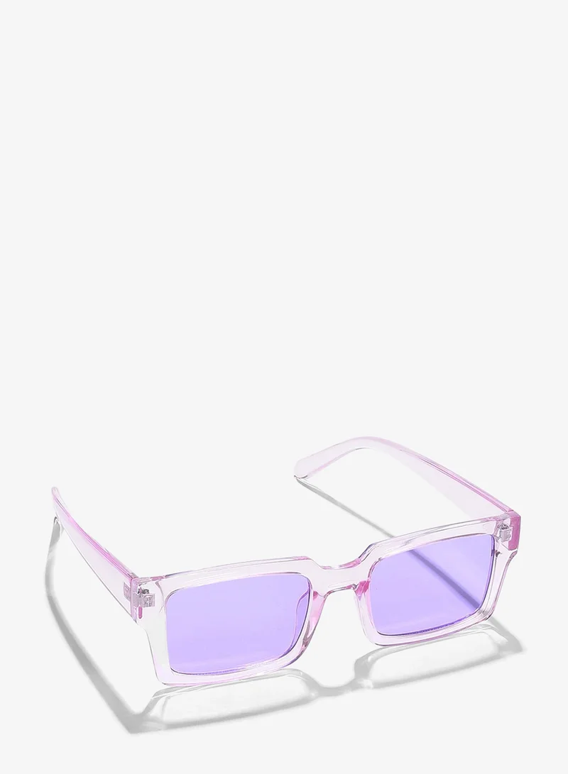 Haute Sauce Purple Lens Purple Rectangle Sunglasses