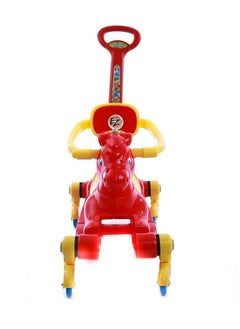 Generic A rocking horse for children from Alwin with wheels with a push handle for parents and can be converted into a push sled - red  - Image 4
