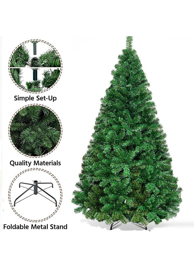 Beauenty Artificial Christmas Tree 7FT 1200 Tips Xmas Tree With Sturdy Metal Stand – Easy Assembly Artificial PVC Christmas Tree For for Home, Office, Party,New Year Christmas Decoration (2.1M) - Image 4
