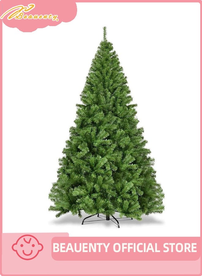 Beauenty Artificial Christmas Tree 7FT 1200 Tips Xmas Tree With Sturdy Metal Stand – Easy Assembly Artificial PVC Christmas Tree For for Home, Office, Party,New Year Christmas Decoration (2.1M) - Image 1