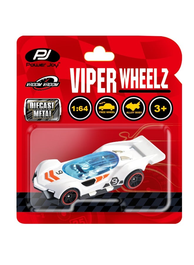 Power Joy Vroom Vroom Diecast Viper Wheelz 1/64, Assorted 1 Piece (Style & Color May Vary) Each Sold Separately - Image 2