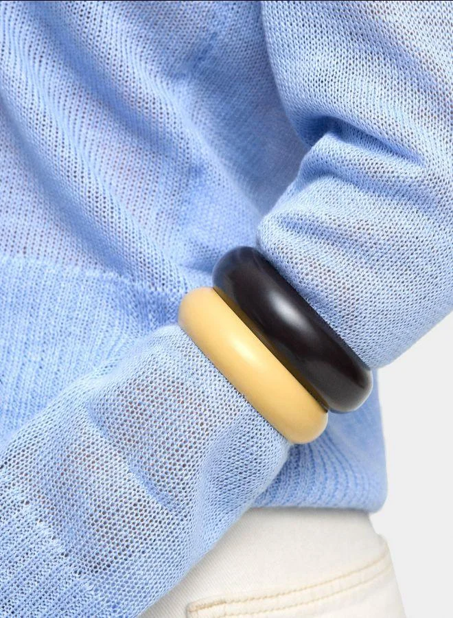 PARFOIS Set of bracelets with enamel Multicolor