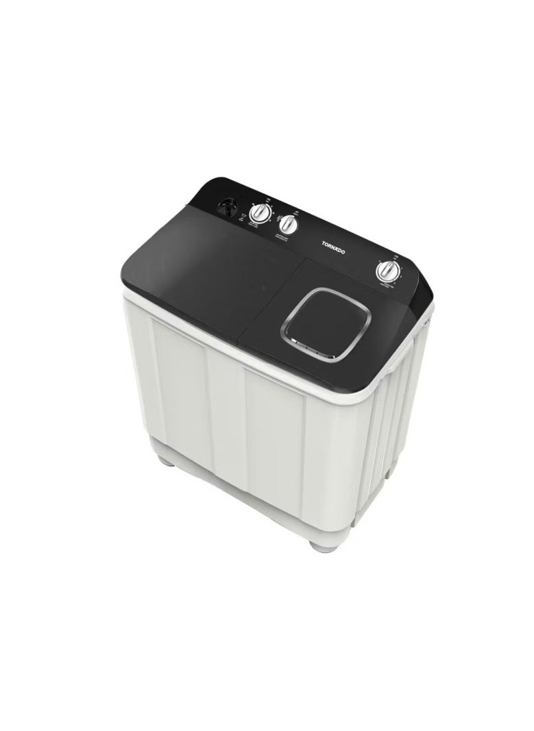 TORNADO - TORNADO Washing Machine Half Auto 10 Kg White X Black TMH-HS10C(WK) - Image 1