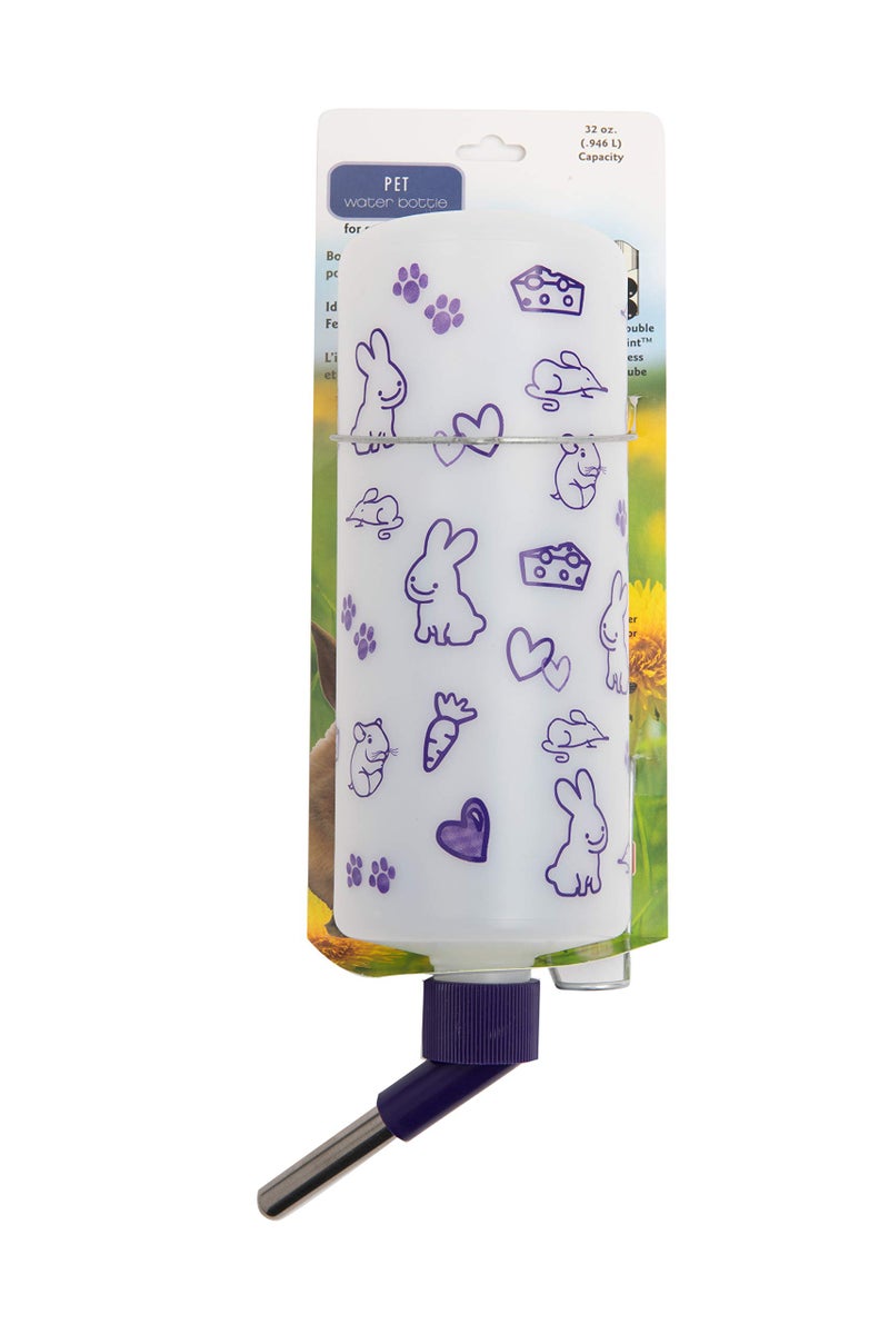 Lixit Weather Resistant Cage Water Bottles for Rabbits, Ferrets, Guinea Pigs Hamsters and Other Small Animals. (32-Ounce) - Image 1