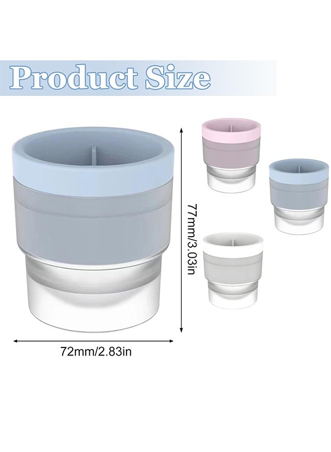 1 Pack 3 Pcs 6cm Large Silicone Sphere Ice Ball Mould Set, Stackable Easy Release Ice Cube Maker, for Soft Drinks, Cold Beverages & Creative Recipes - Image 2