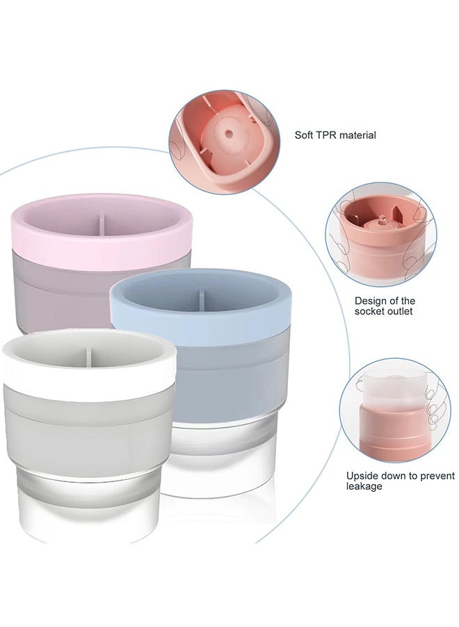 1 Pack 3 Pcs 6cm Large Silicone Sphere Ice Ball Mould Set, Stackable Easy Release Ice Cube Maker, for Soft Drinks, Cold Beverages & Creative Recipes - Image 4