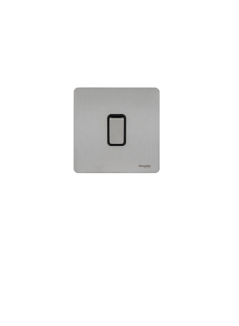 Schneider Electric GU1412BSS 1 Gang Ultimate Screwless Rocker Flat Plate Switch Stainless Steel with Black Interior - Image 2