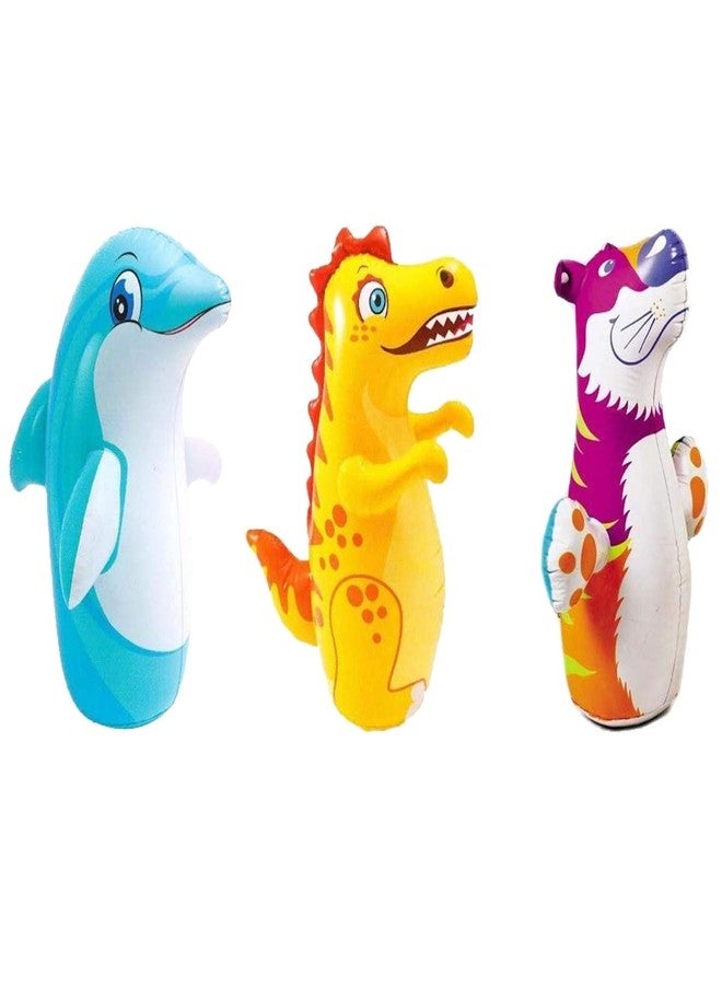 VWretails PVC Bop Bag Inflatable Blow Up Punching Bags Toys (Dolphin)(Multicolor) - Image 2