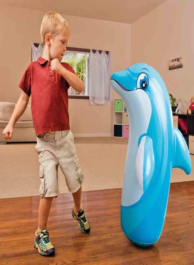 VWretails PVC Bop Bag Inflatable Blow Up Punching Bags Toys (Dolphin)(Multicolor) - Image 1
