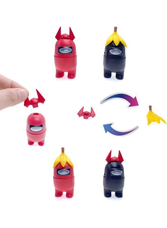 تماثيل لعبة Among Us مجموعة 12 قطعة لعشاق الألعاب شخصيات مصغرة تماثيل عمل زينة مكتبية هدايا للأطفال - Image 5