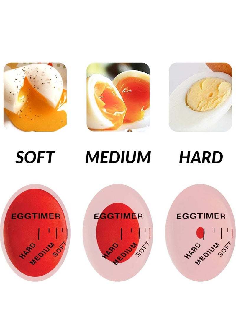 Bukela - Hard Boiled Egg Timer for Boiling Eggs Color Changing Egg Timers, Red - Image 1