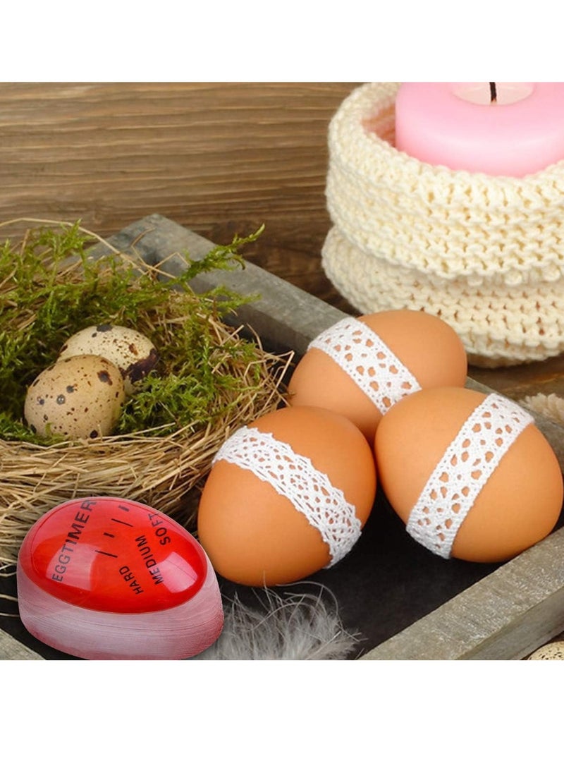 Bukela - Hard Boiled Egg Timer for Boiling Eggs Color Changing Egg Timers, Red - Image 1