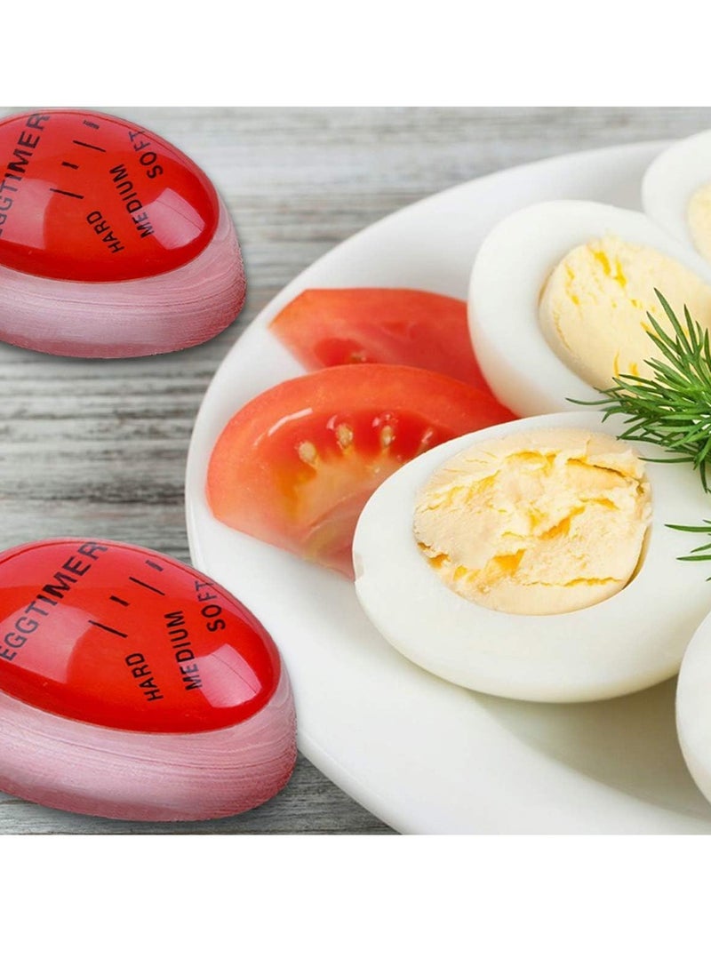 Bukela - Hard Boiled Egg Timer for Boiling Eggs Color Changing Egg Timers, Red - Image 1