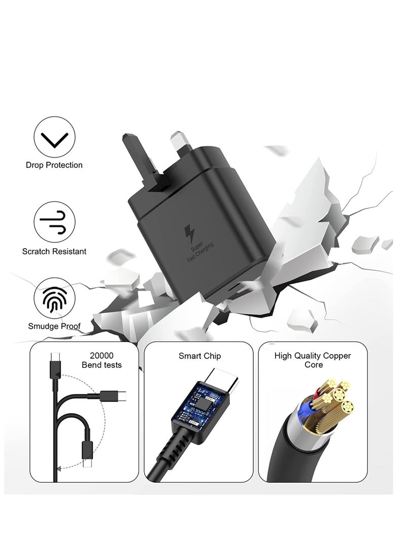 Beauenty - 45W USB C Super Fast Charger USB C Plug for Samsung Galaxy S24/S24 Ultra/S23+/S23 Ultra/S23+/S22/S21 Ultra/S21+/S21/S20/Note20/Note10/S10/A55/A35/A34/A16/A15/A25,Galaxy Tab S8+/S9/S10 Ultra, Super F - Image 1