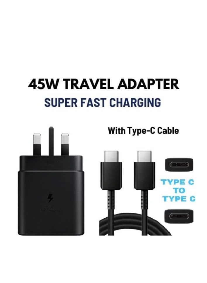 Beauenty - 45W USB C Super Fast Charger USB C Plug for Samsung Galaxy S24/S24 Ultra/S23+/S23 Ultra/S23+/S22/S21 Ultra/S21+/S21/S20/Note20/Note10/S10/A55/A35/A34/A16/A15/A25,Galaxy Tab S8+/S9/S10 Ultra, Super F - Image 1