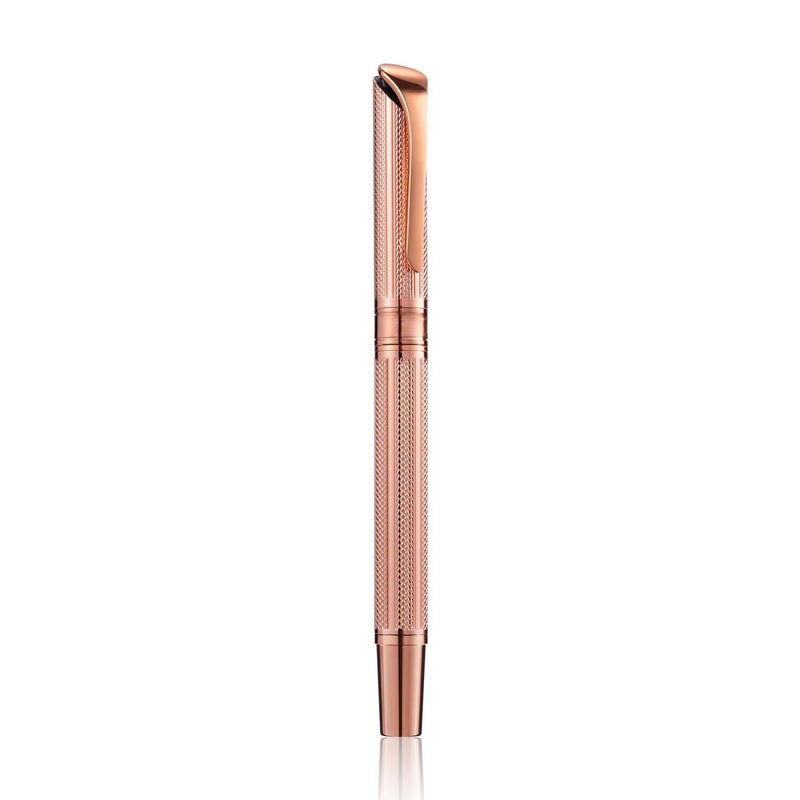Penneed Rollerball Pen Liquid Ink Pens for Women Luxury Box Gel Pen Black Ink Fancy Pen Refillable for Executive, Office, Professional, Birthday Gift G5 (Rose Gold) - Image 2