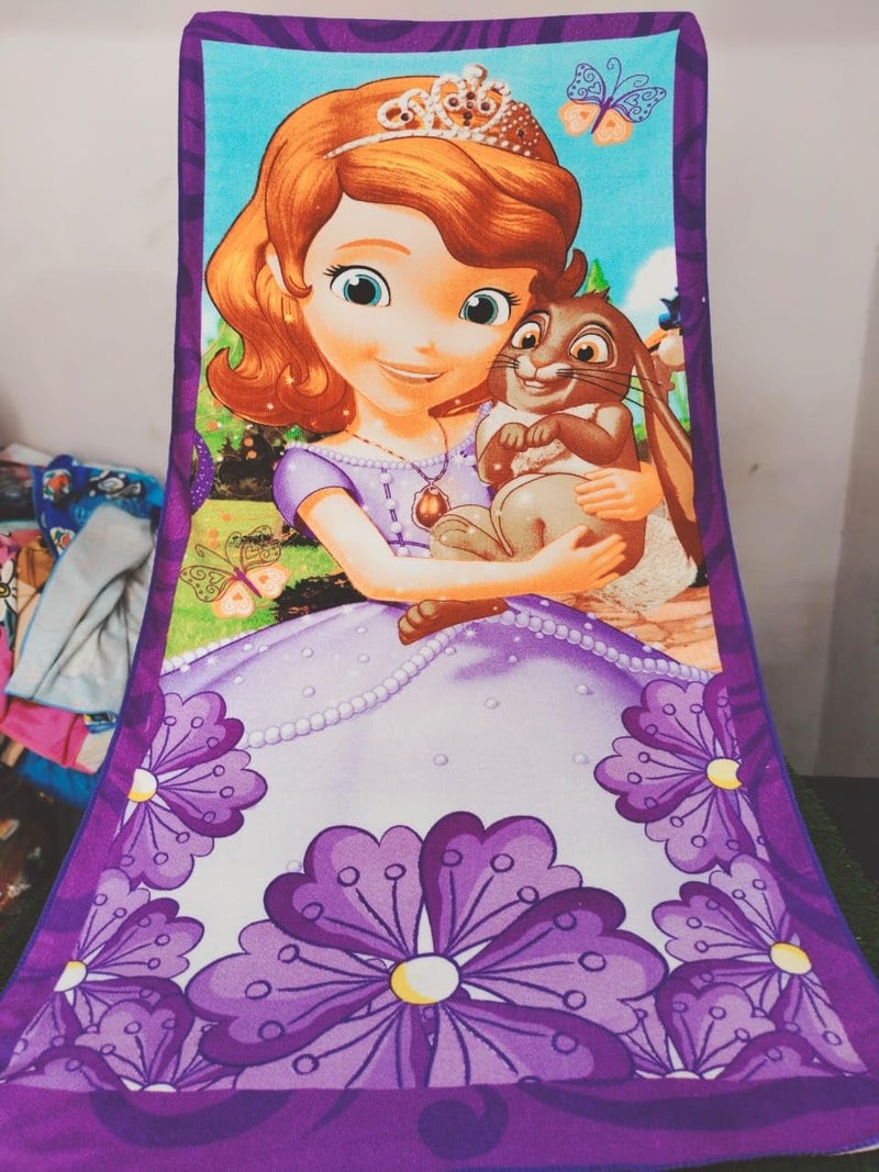 SAIEnterprises Soft Bath Towel for GirlsBoysKids in multicolor 60 cm x 120 cm Sophia  - Image 1
