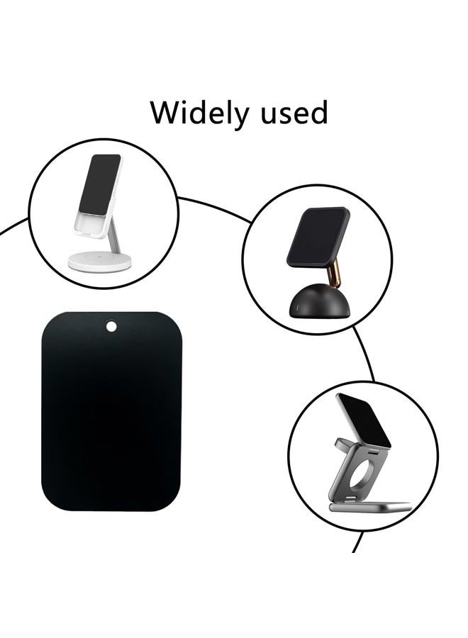 GDMINLO Mount Metal Plate（4Pack） for Magnetic Car Mount Phone Holder with Full Adhesive for Phone Magnet, Magnetic Mount, Car Mount Magnet（2 Rectangle and 2 Round） - Image 5