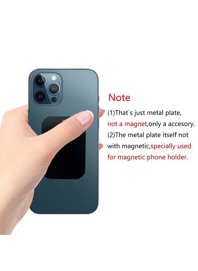 GDMINLO Mount Metal Plate（4Pack） for Magnetic Car Mount Phone Holder with Full Adhesive for Phone Magnet, Magnetic Mount, Car Mount Magnet（2 Rectangle and 2 Round） - Image 4