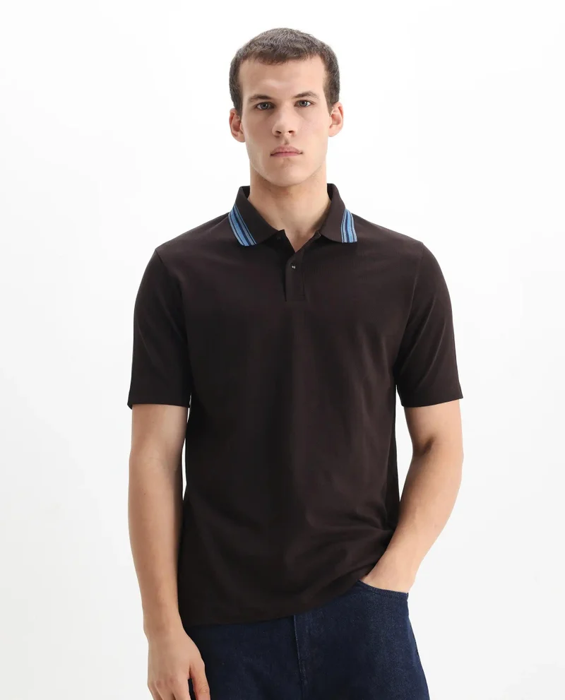 Rare Rabbit Men's Button Closure Plain Polo