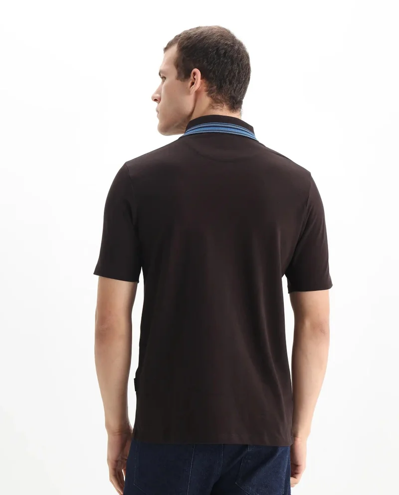 Rare Rabbit Men's Button Closure Plain Polo