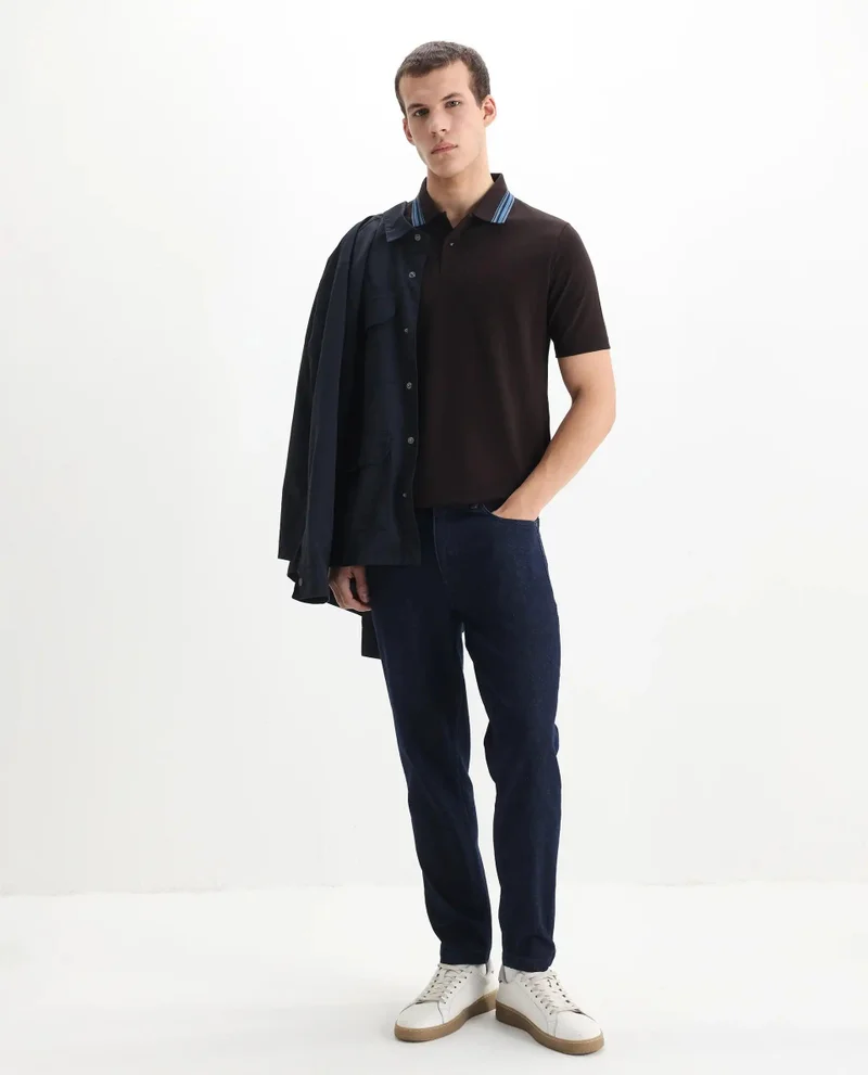 Rare Rabbit Men's Button Closure Plain Polo