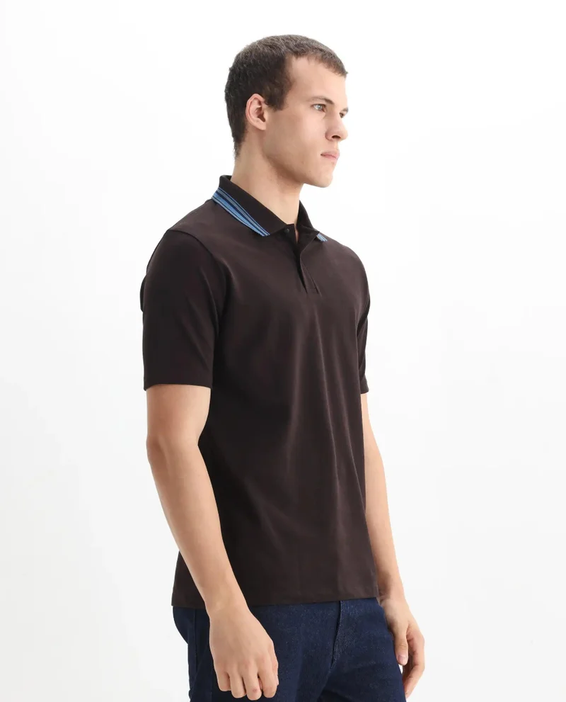 Rare Rabbit Men's Button Closure Plain Polo