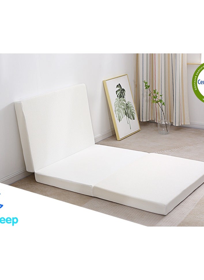 Comfy - Comfy Folding White Cotton Knitted Mattress 180x 90x 7Cm - Image 1