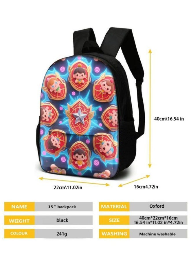 Bright Li Fire Unlock the new fashion of childish fun! Three-piece set of bags, cartoon elements for children and teenagers (students, children, friends' outings, mountain climbing, schooling, etc. can be used) - 24 - Image 5