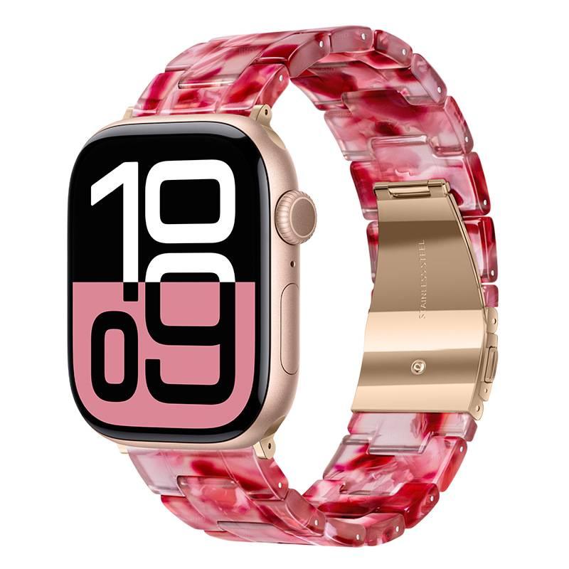 AD سوار ساعة ذكية سوار راتنج متوافق مع Apple Watch Ultra بملاءمة قابلة للتعديل وحزام بديل للاستخدام اليومي باللون أحمر قابل للتعديل باللون الأحمر - Image 1