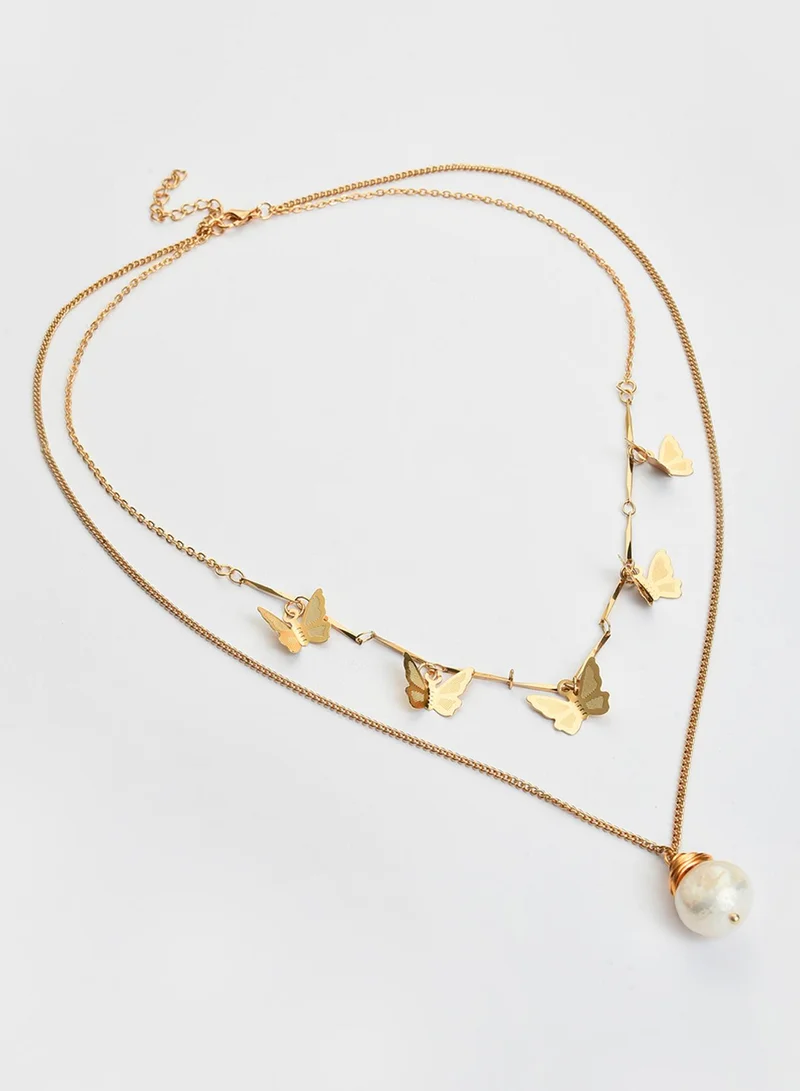 White Artificial Chain Necklace Jewellery