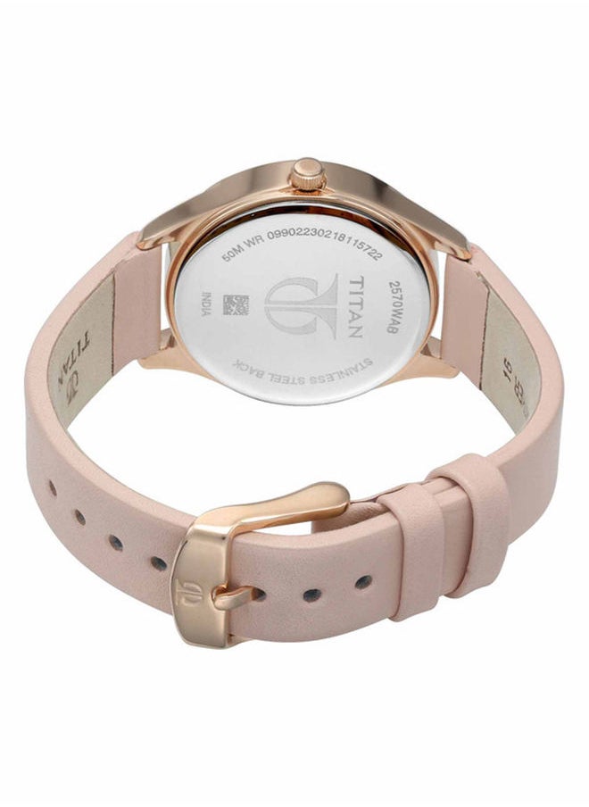 TITAN Leather Analog Wrist Watch 2570WL01  - Image 4