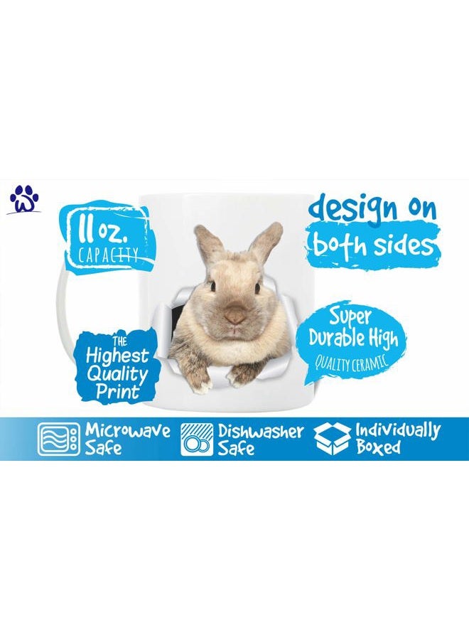 Winston Bear Rascally Rabbit Mug - Funny Bunny Coffee Mug - Perfect Bunny Gifts - Cute Rabbit Tea Cup (11oz) - Image 3