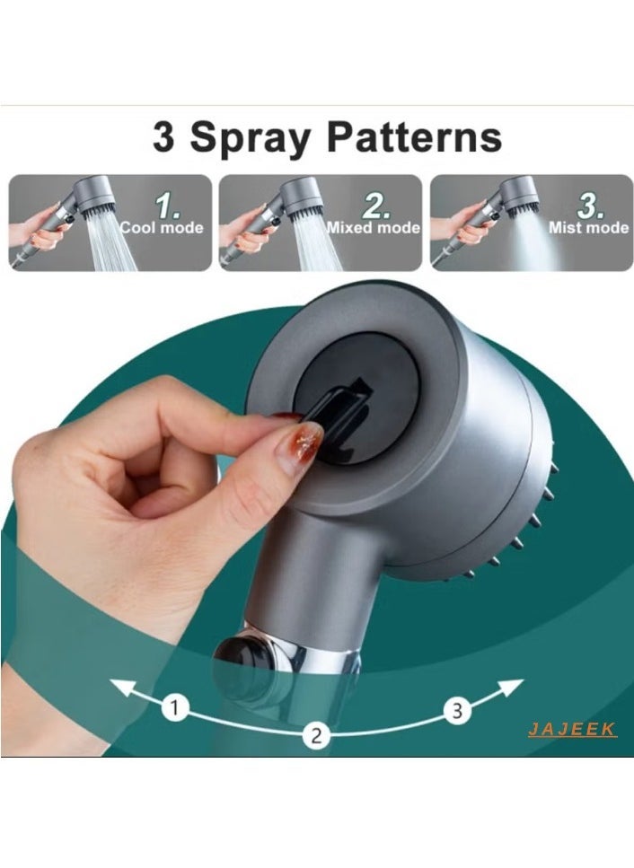 JAJEEK "Shower Head with Handheld, High Pressure 3 Spray Mode, On/Off Valve, Adjustable Water Flow for Bathrooms – Perfect for Adults, Children, and Pets, Easy Installation" - Image 2