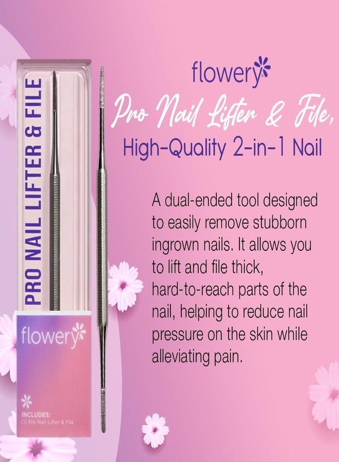 Flowery Flowery Pro Nail Lifter & File, High-Quality 2-in-1 Nail Tool - Image 2