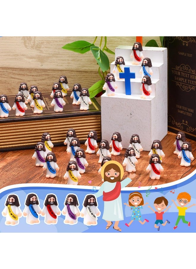 Bememo 50 Pcs Mini Jesus Figures Easter Jesus Loves You Jesus Toys Little Jesus Figures To Hide And Seek Sunday School Religious Party Favors Gift For Easter Egg Stuffers (Fresh Color)  - Image 3