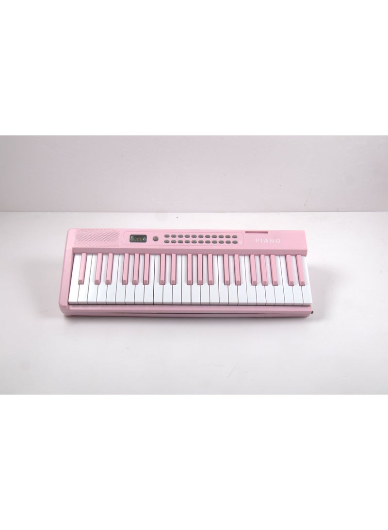 والالا بيانو إلكتروني قابل للطي بـ 88 مفتاحًا، مزود بلوحة مفاتيح من النوع C، بجهد 5 فولت، وشاشة LED ثلاثية الأرقام، مع وضع بلوتوث مزدوج، و1000 إيقاع، و1000 نغمة، و150 عرضًا تجريبيًا للمبتدئين والبالغين (لون وردي، وزن 4.4 كجم). - Image 5