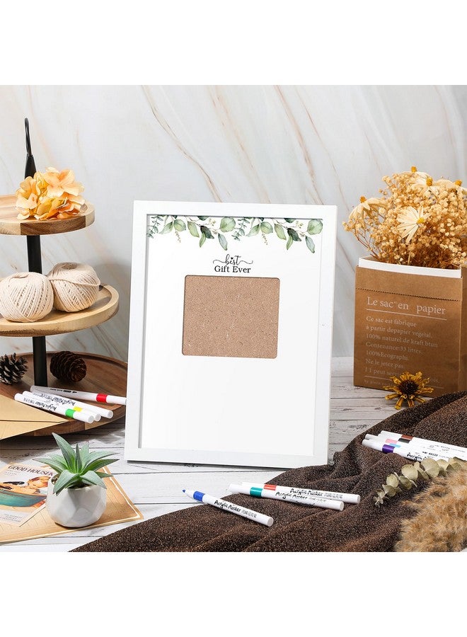 Maitys Ultrasound Picture Frame Baby Shower Sonogram Picture Frame Baby Shower Sign in Guest Book Alternatives Gender Reveal Pregnancy Keepsake Gift for Expecting Parents with 12 Acrylic Markers - Image 3