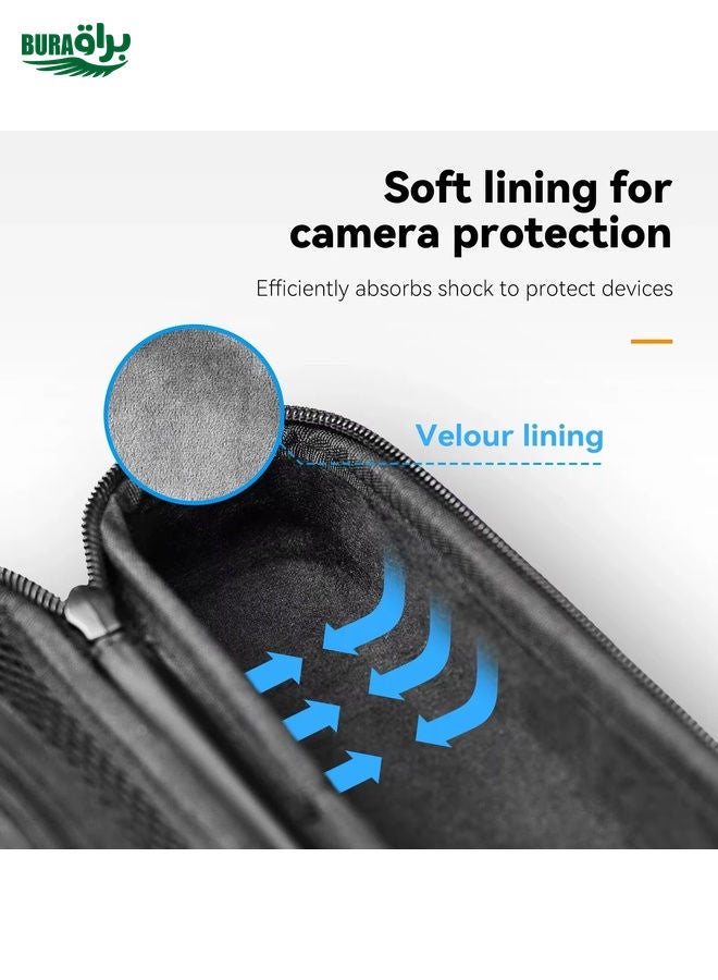 BURAQ For DJI Osmo Pocket 3 Camera TELESIN Portable Carrying Bag Storage Case(Black)  - Image 5