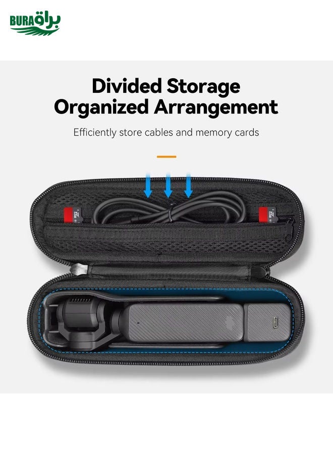 BURAQ For DJI Osmo Pocket 3 Camera TELESIN Portable Carrying Bag Storage Case(Black)  - Image 3