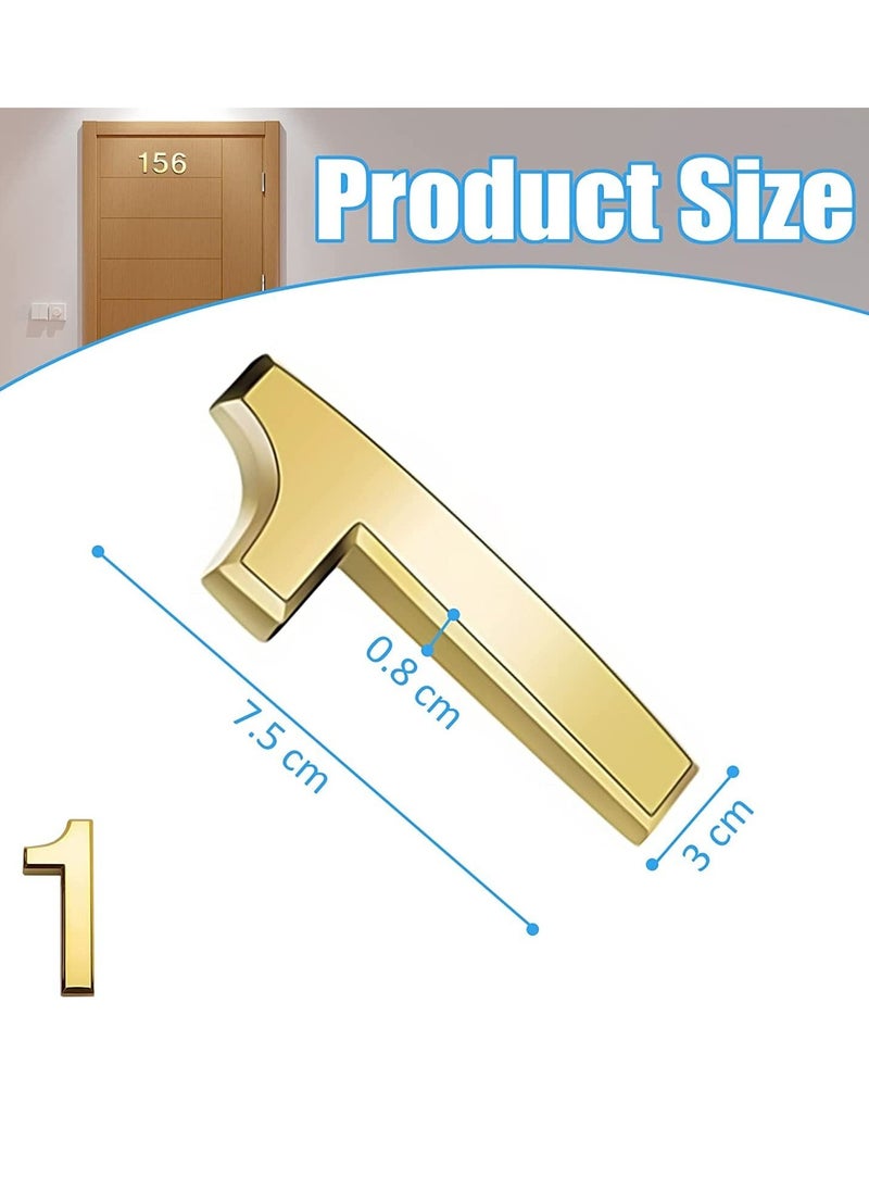 RATSAW 3D House Door Number Waterproof Self Adhesive Sticker Number for House Apartment Mailbox Hotel Office Number 1  - Image 2