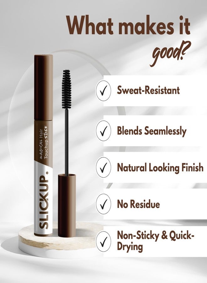 SLICKUP Hair Touch Up Stick-Brown 12 ml, Grey & White Hair Coverage Color Stick, Hair Mascara, Beard & Root Touch Up, Infused with Rosemary Oil, Biotin & Vitamin-E - Image 3