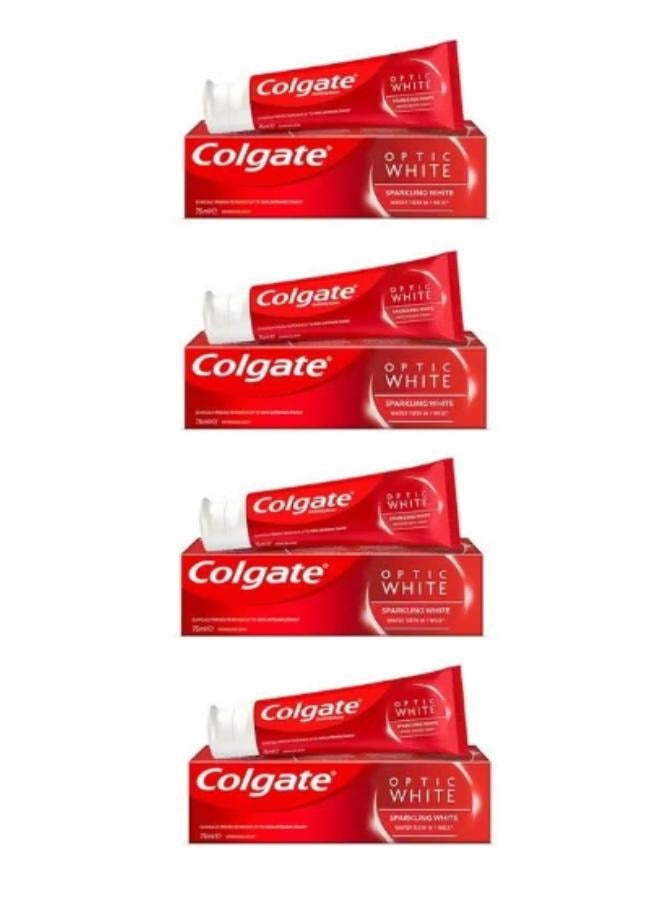 Colgate 4 PIECES OF Optic White Sparkling White Toothpaste - Image 1