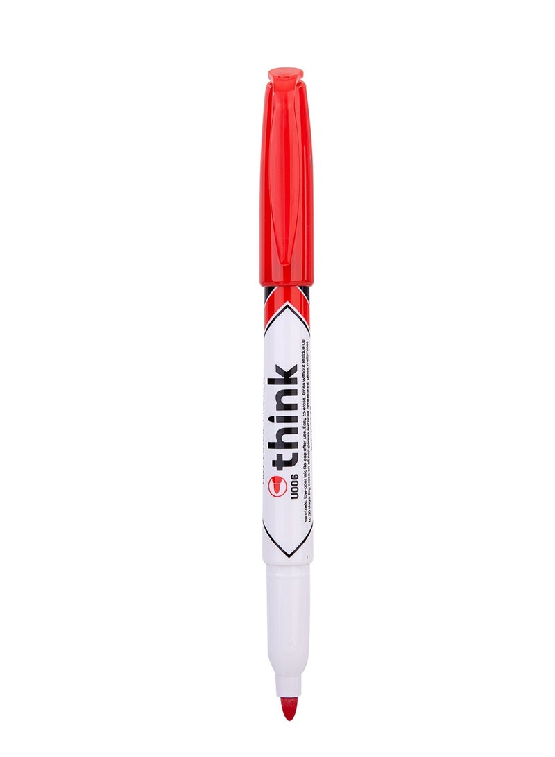 Deli 12-Piece Slim White Board Marker Bullet Tip Red Ink - Image 2