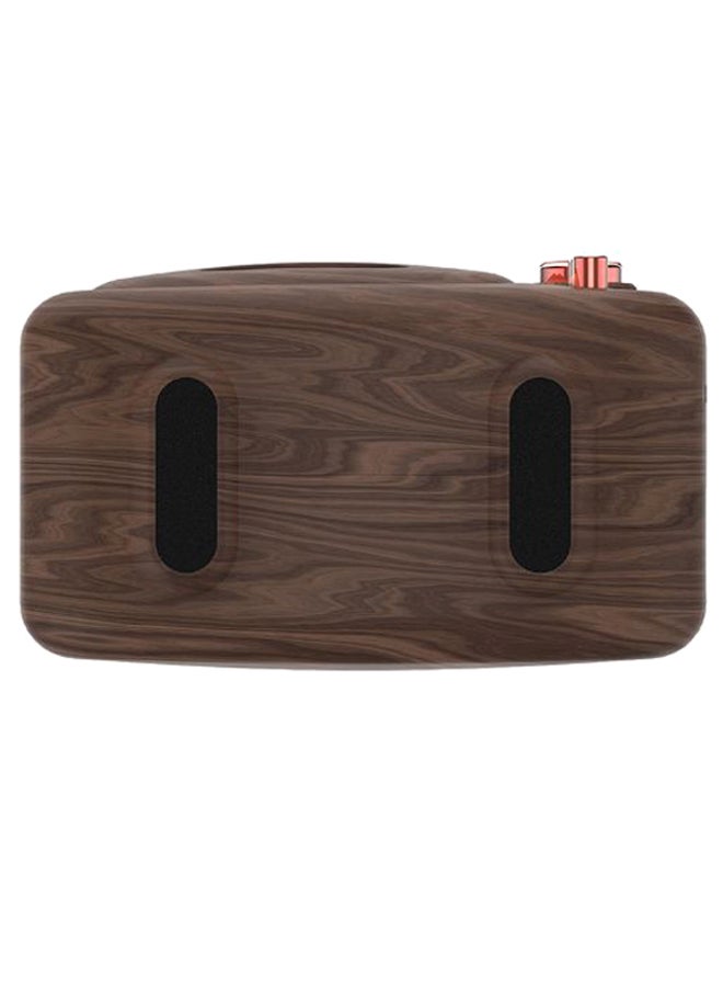 NIBEMINENT Bluetooth Wireless Stereo Speaker With Built-In Microphone Brown/Pink - Image 2