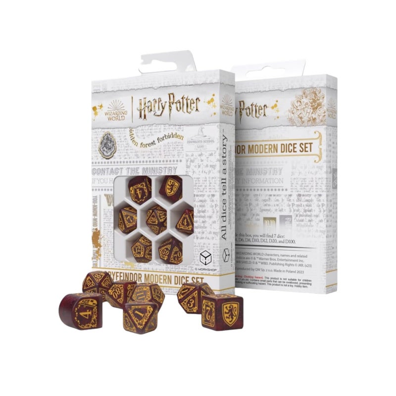Q WORKSHOP Harry Potter Gryffindor Modern Dice Red - Image 1