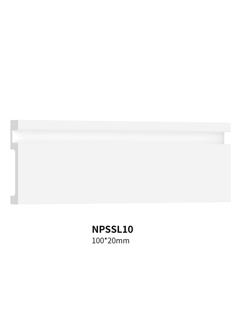 Naseel World Polystyrene LED Skirting Board/Baseboard - Size: 12*2*240 cm - 5 Pieces - Image 1