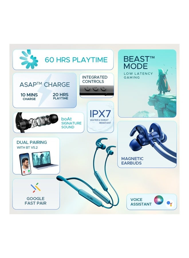 boAt Rockerz 255 Pro+ Bluetooth In Ear NeckbAnd With Upto 40 Hours Playback, ASAP Charge, IPX7, Dual PairIng And Bluetooth v5.2 Active Black - Image 2